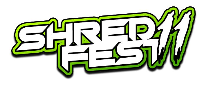 Shredfest 11 Branding with Green accents around it